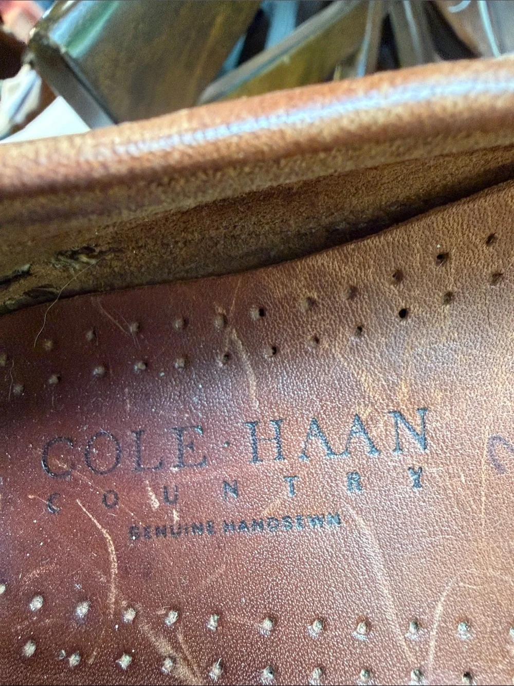 Cole Haan Tan Leather Moccasin Driving Loafers